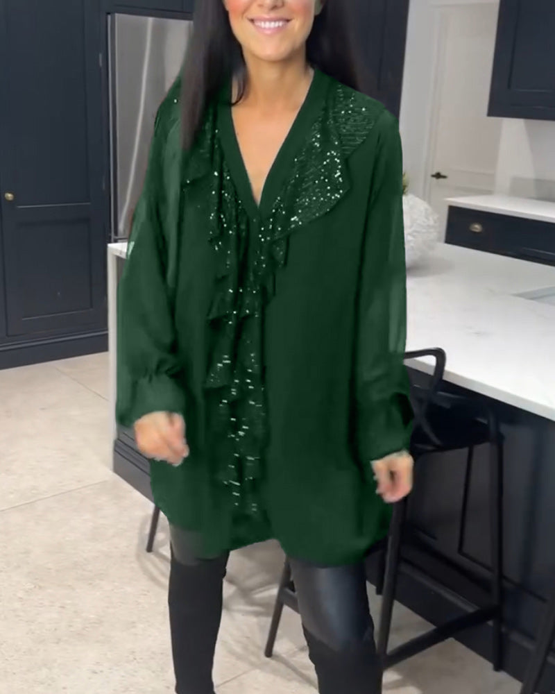 SAVINA | Blusa con volantes y estilo elegante