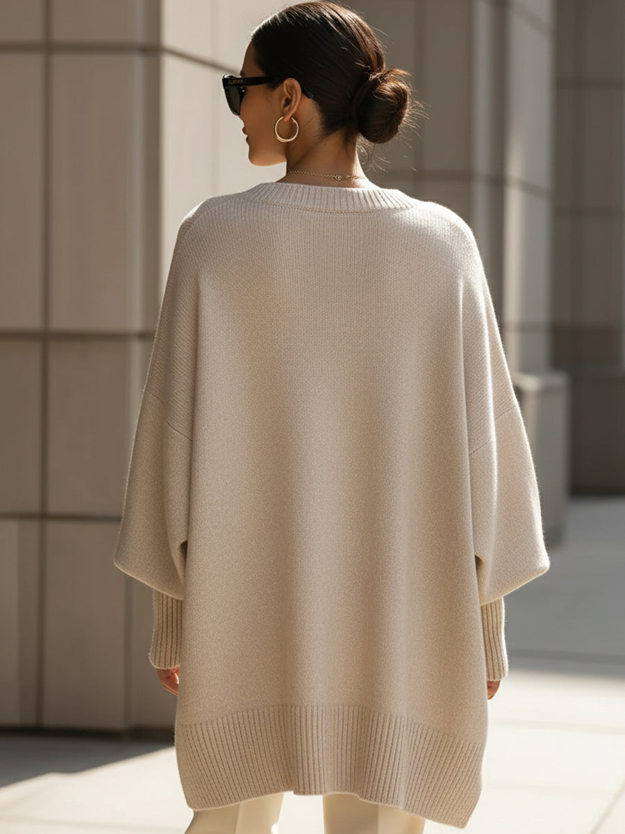 Serena | Elegante jersey con bajo asimétrico