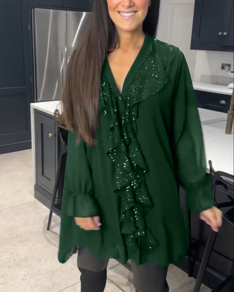 SAVINA | Blusa con volantes y estilo elegante