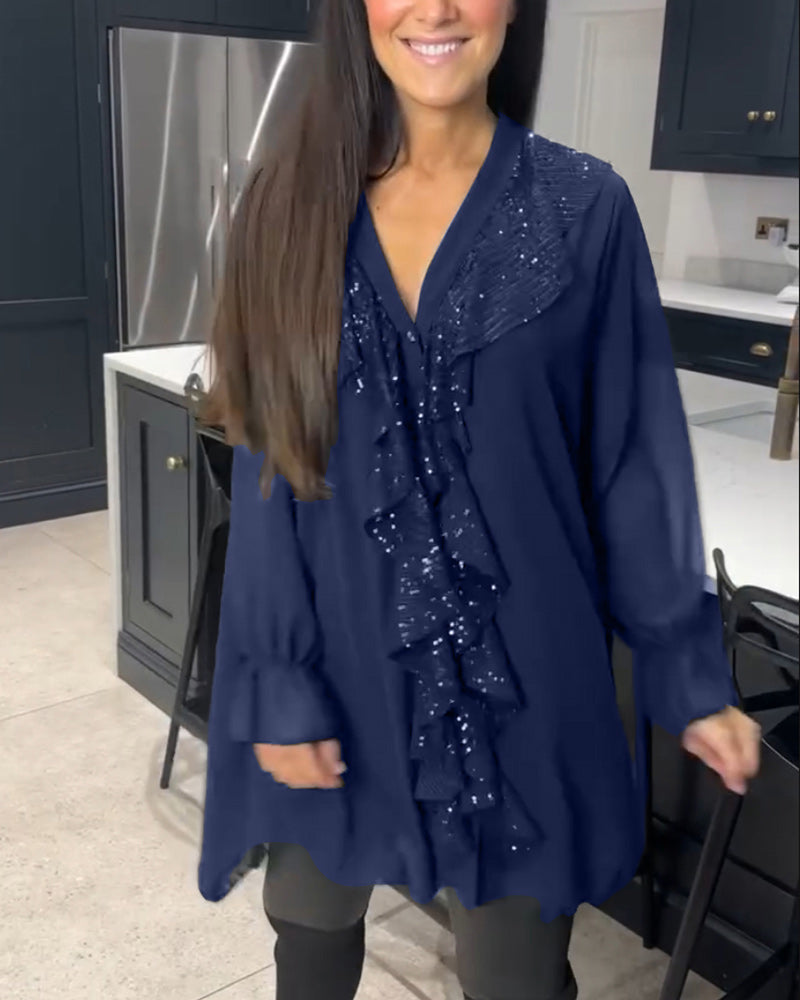 SAVINA | Blusa con volantes y estilo elegante