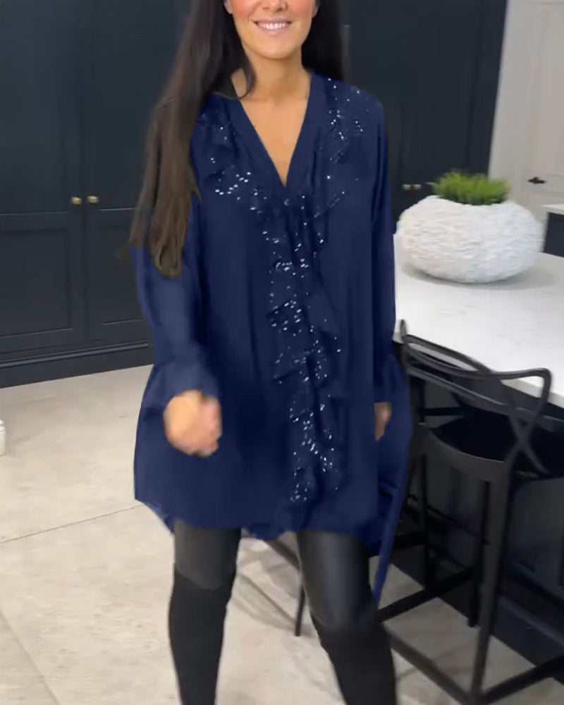SAVINA | Blusa con volantes y estilo elegante