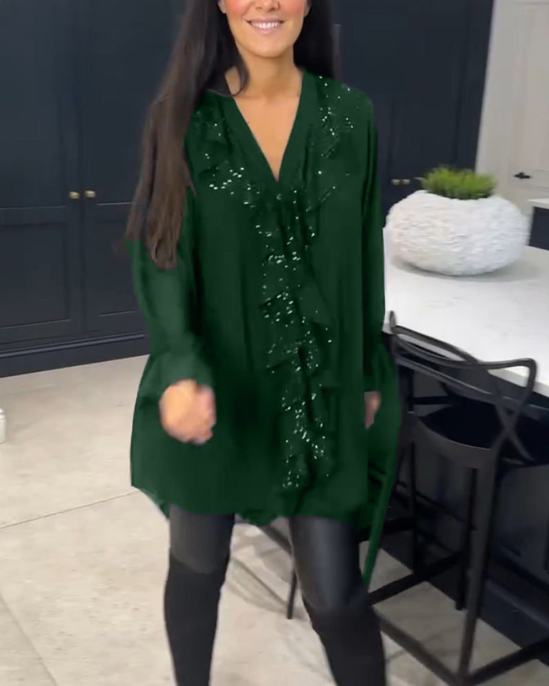 SAVINA | Blusa con volantes y estilo elegante