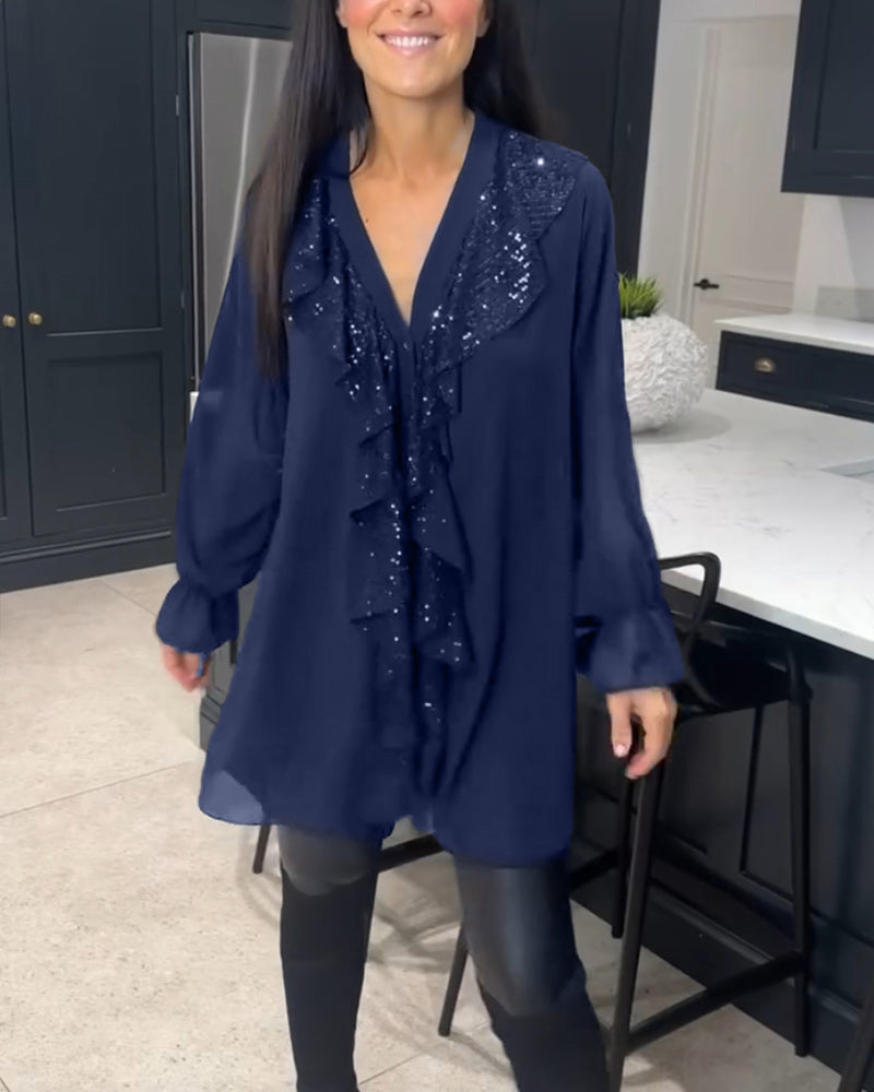 SAVINA | Blusa con volantes y estilo elegante