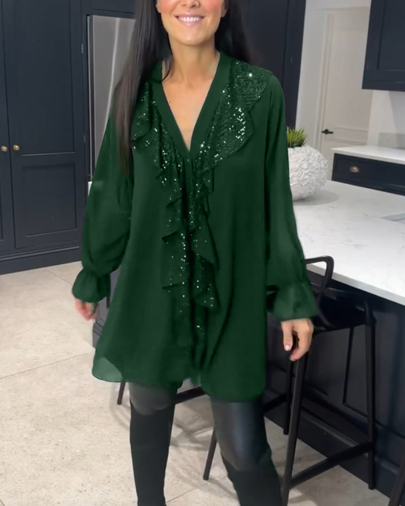 SAVINA | Blusa con volantes y estilo elegante
