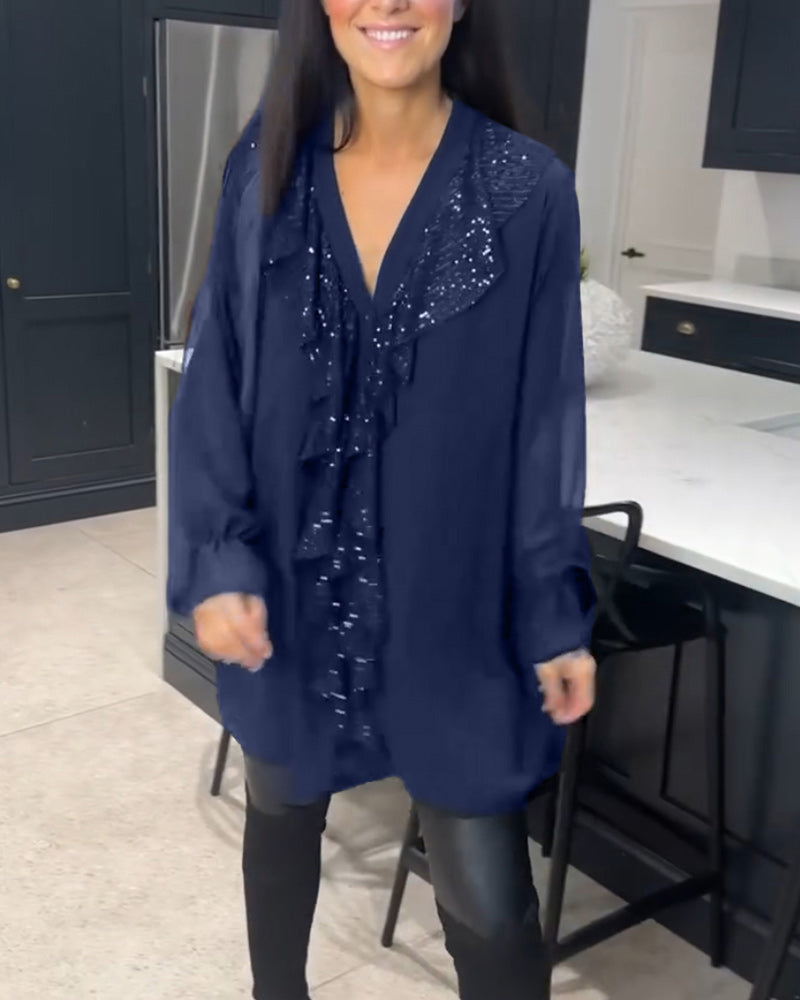 SAVINA | Blusa con volantes y estilo elegante