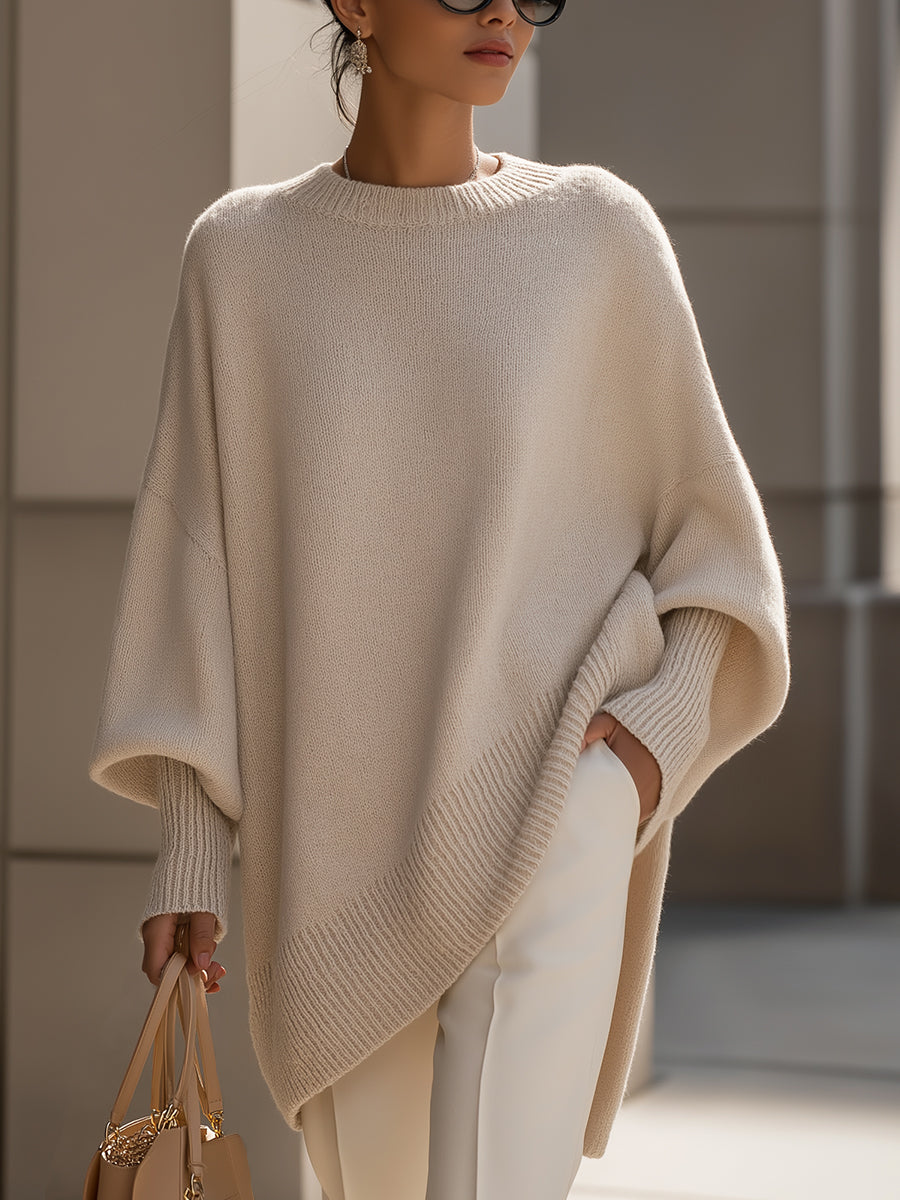 Serena | Elegante jersey con bajo asimétrico
