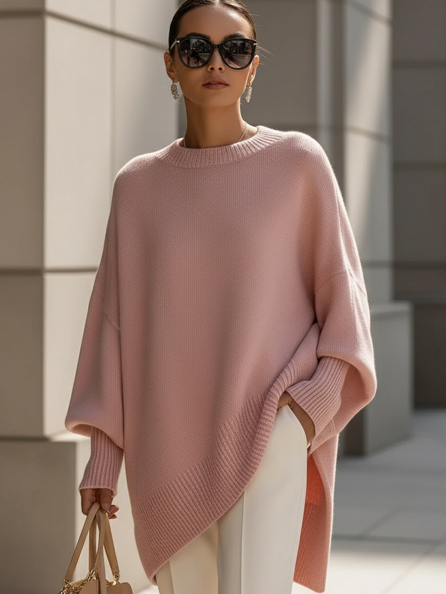 Serena | Elegante jersey con bajo asimétrico