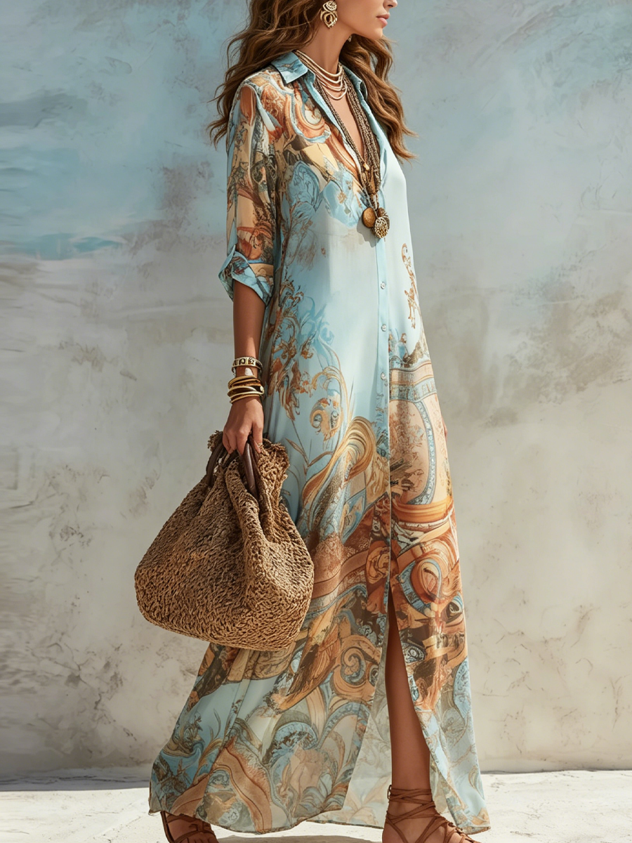 Laura™ Vestido Maxi estilo barroco