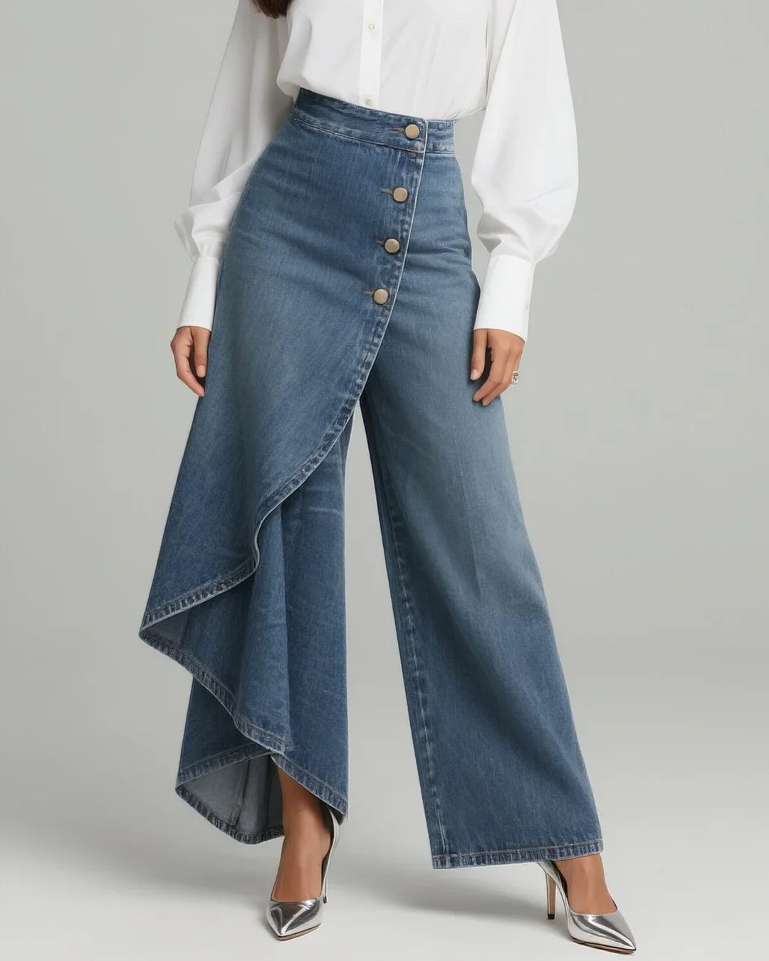 Pantalones vaqueros cruzados