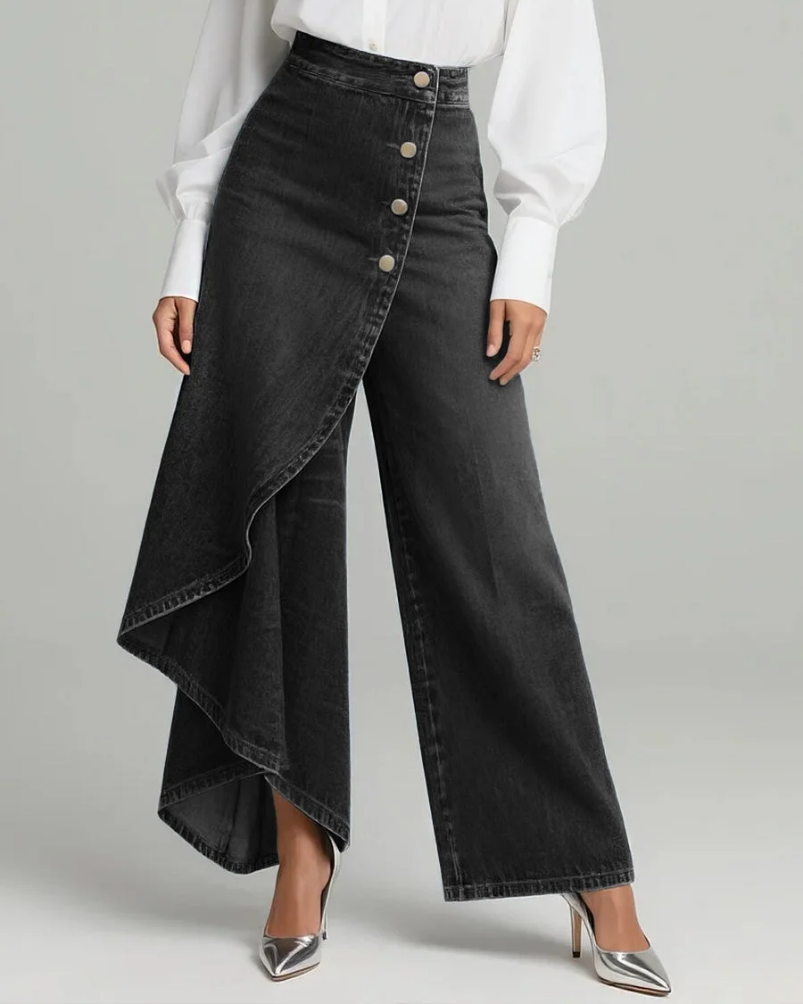 Audrey™ | Pantalón de denim con lazo