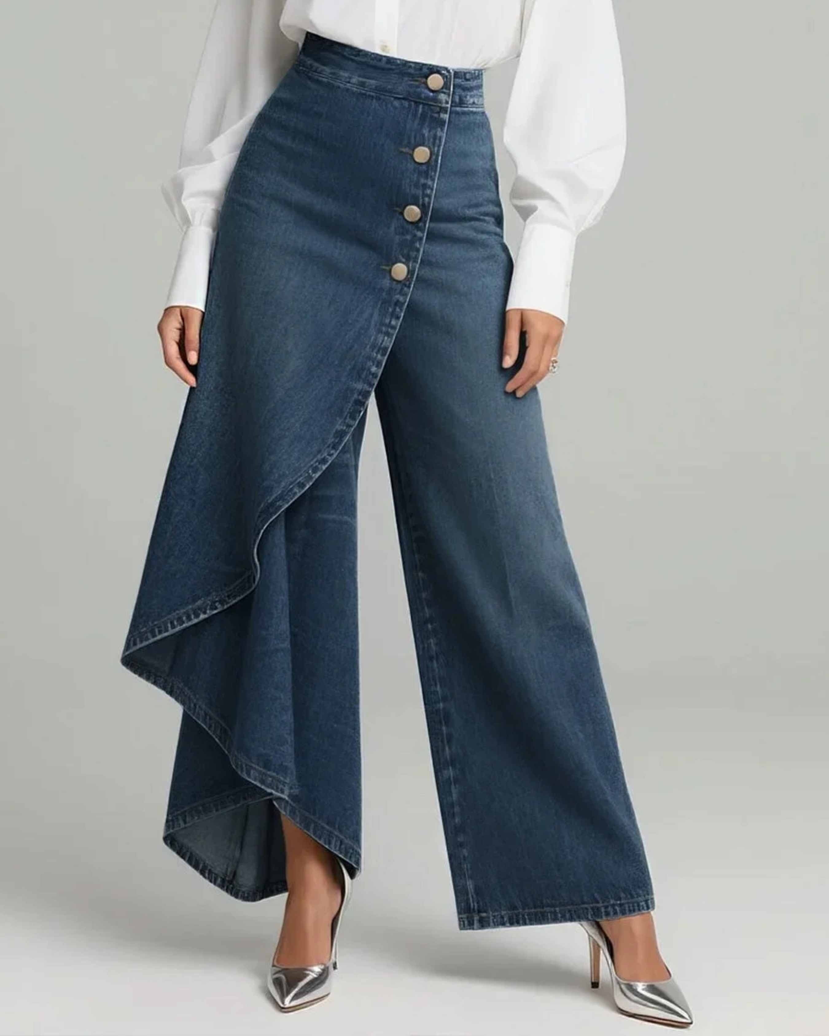 Audrey™ | Pantalón de denim con lazo