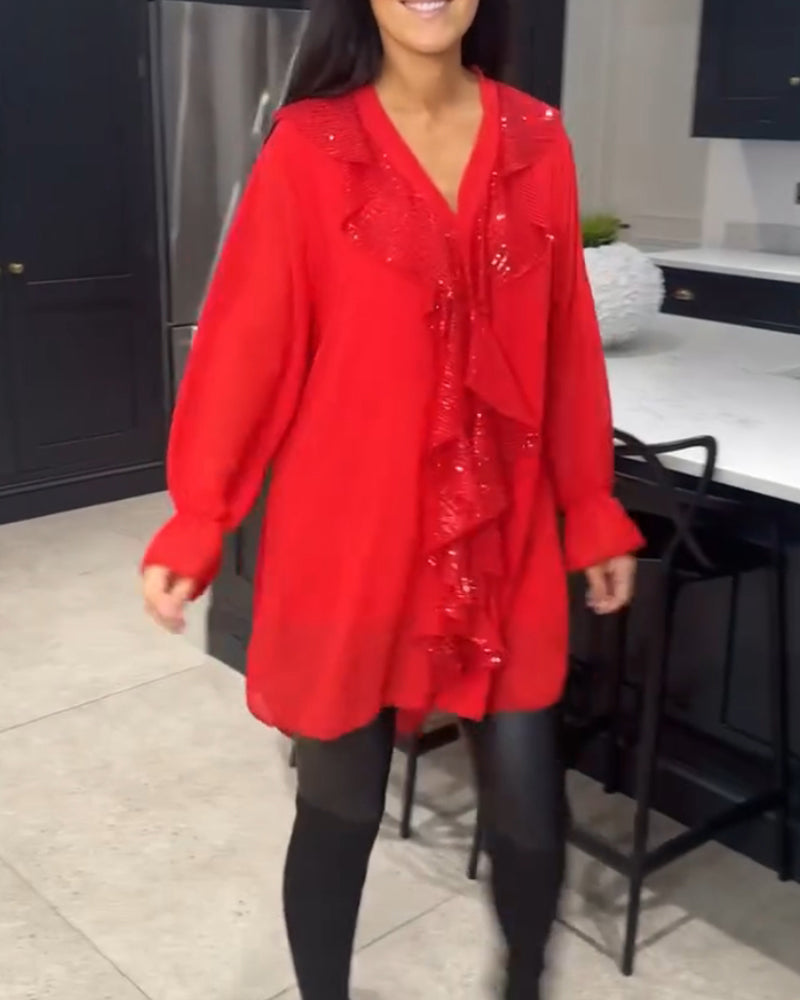 SAVINA | Blusa con volantes y estilo elegante