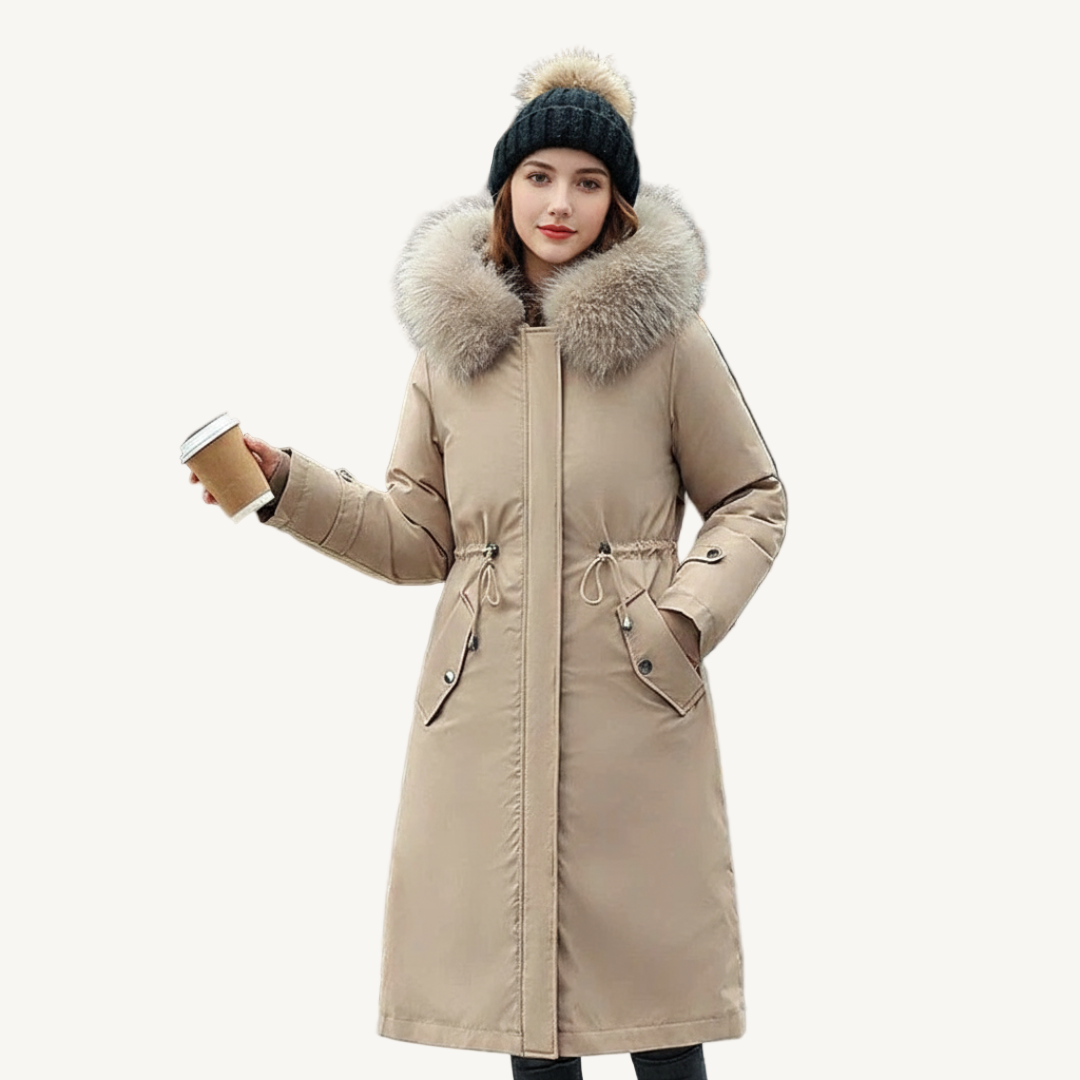 Clara Domínguez - Chaqueta de invierno para mujer con capucha y cuello suave