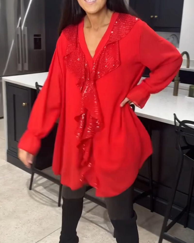 SAVINA | Blusa con volantes y estilo elegante
