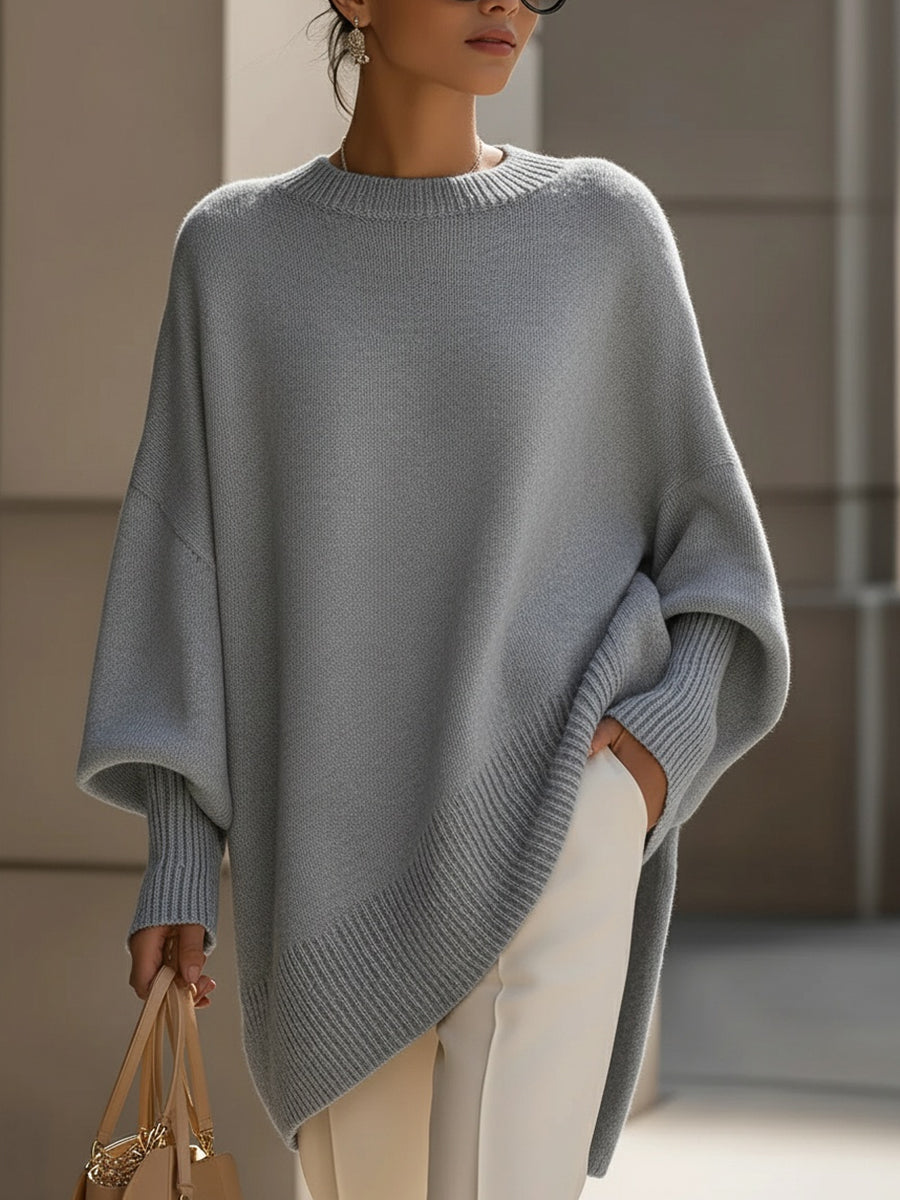 Serena | Elegante jersey con bajo asimétrico