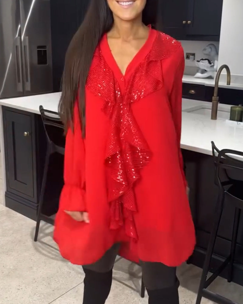 SAVINA | Blusa con volantes y estilo elegante
