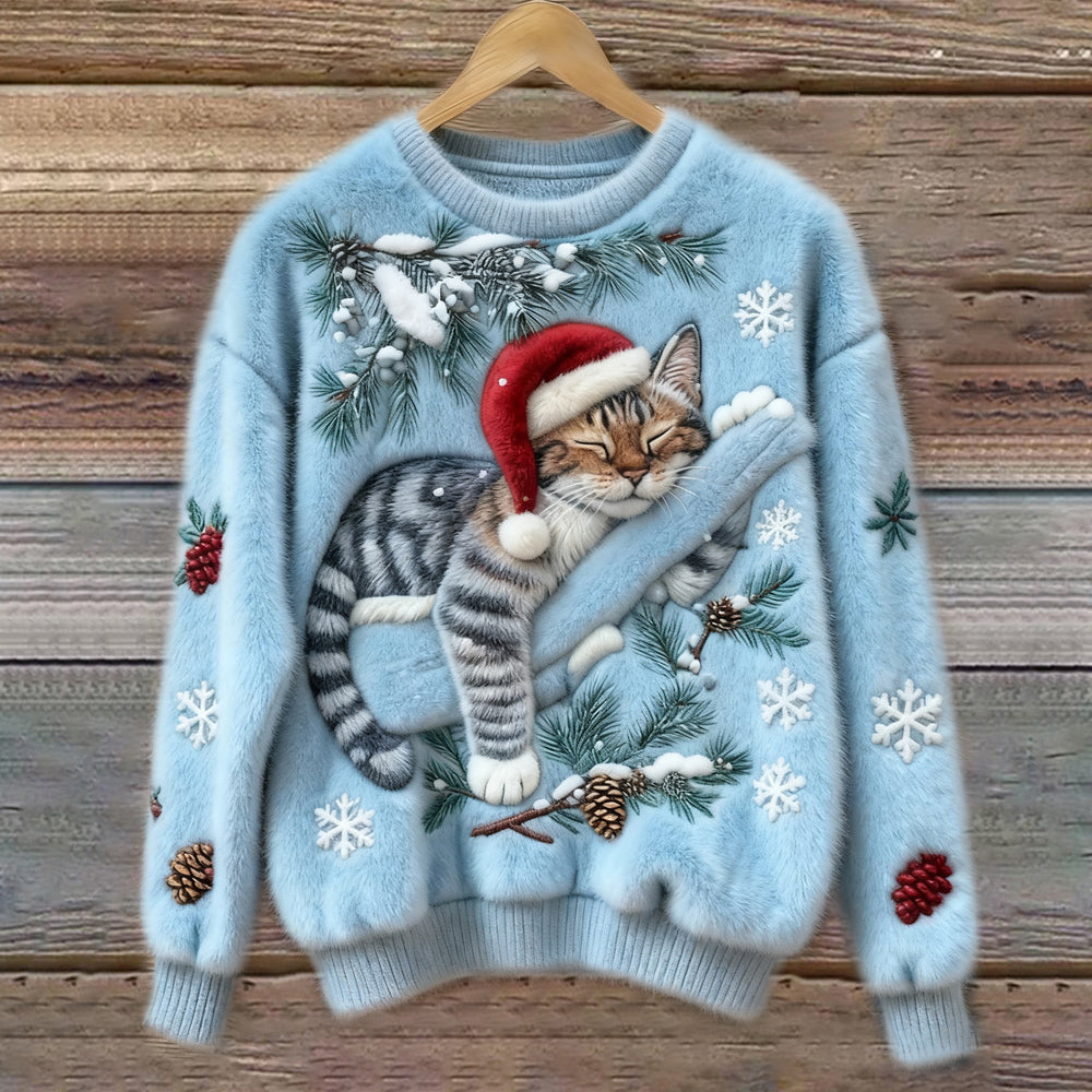 Jersey navideño de gatos
