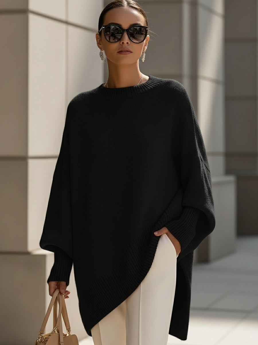Serena | Elegante jersey con bajo asimétrico
