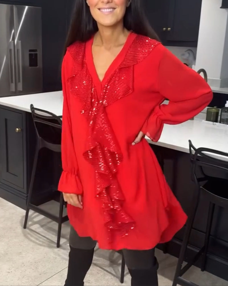 SAVINA | Blusa con volantes y estilo elegante
