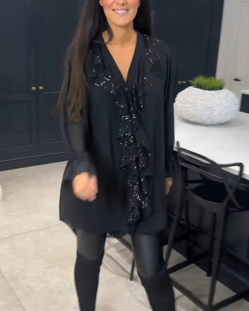 SAVINA | Blusa con volantes y estilo elegante