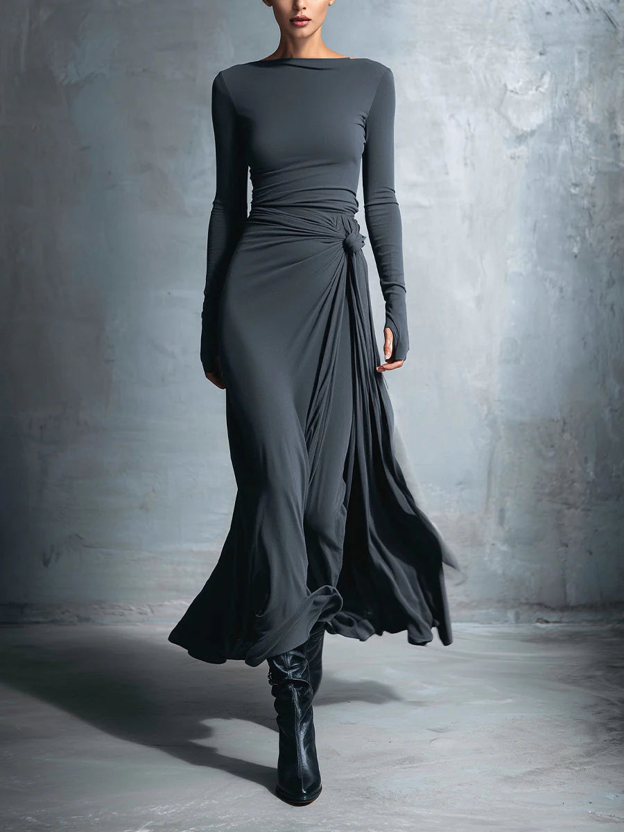 Vittoria | Vestido largo con lazo lateral