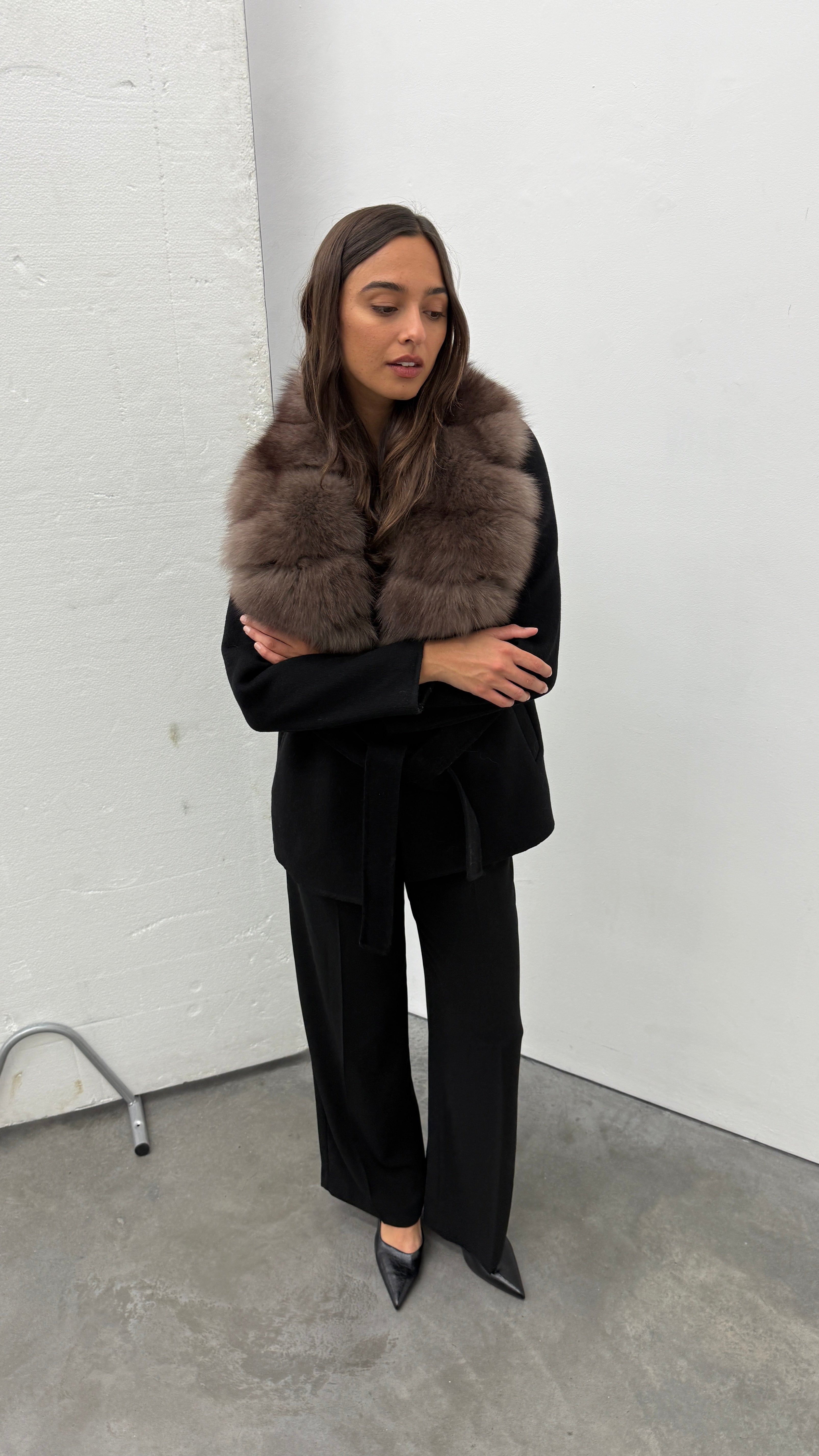 Valentina luxe | Chaqueta cruzada de pelo