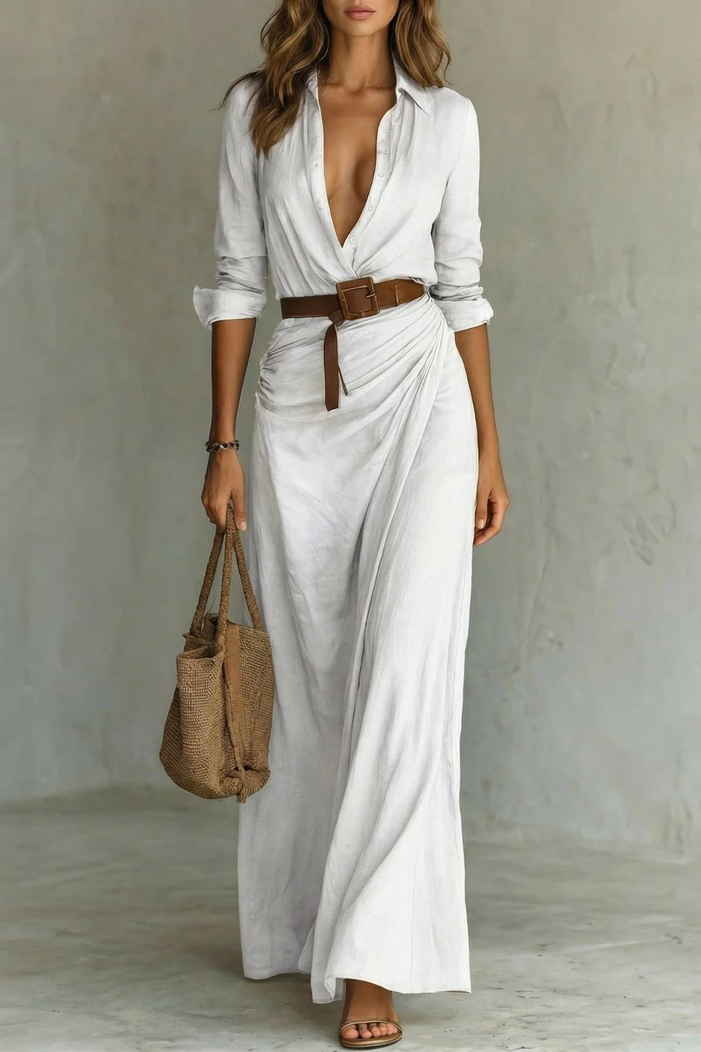 Azura | Vestido cruzado con botones