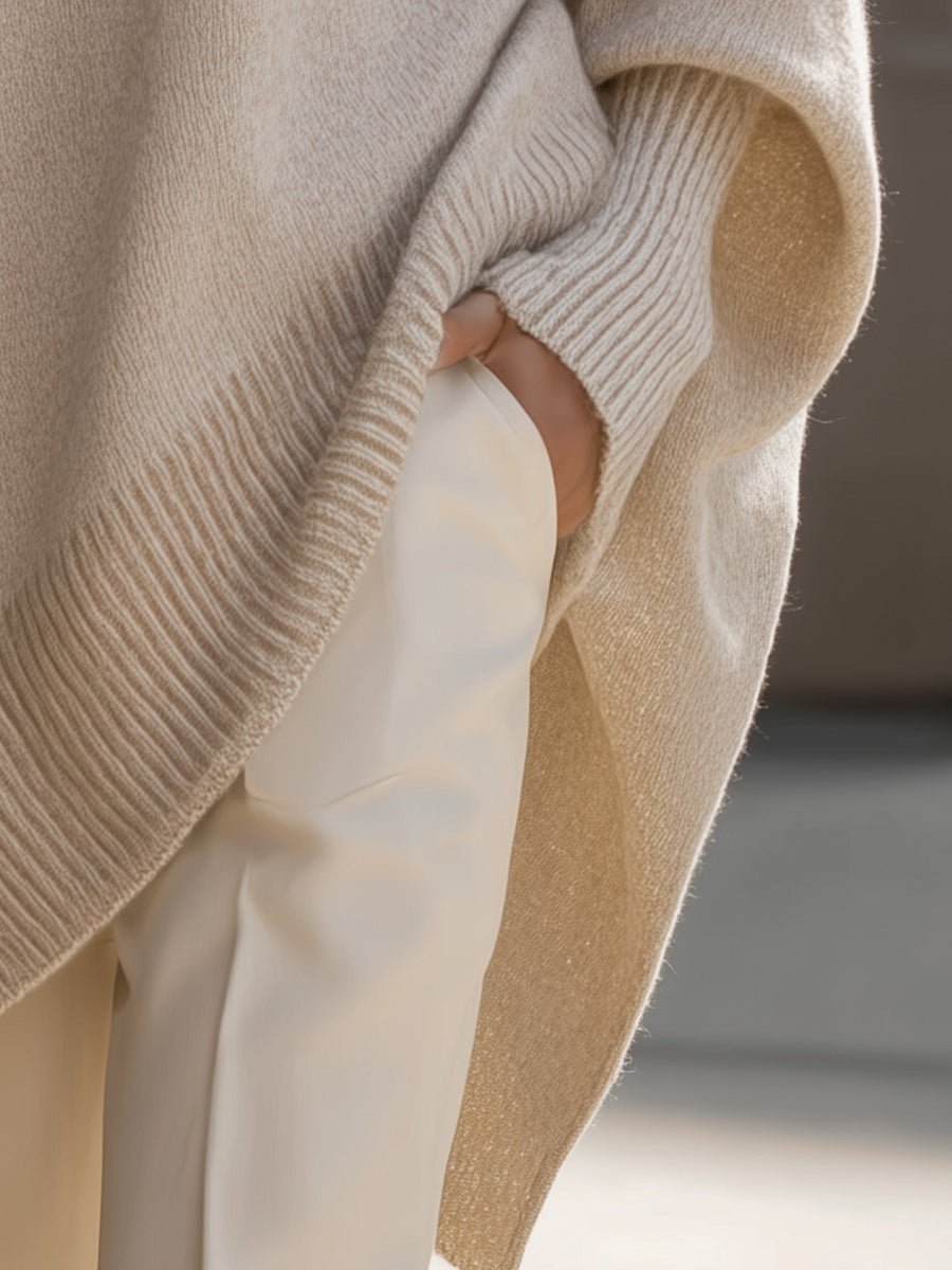 Serena | Elegante jersey con bajo asimétrico