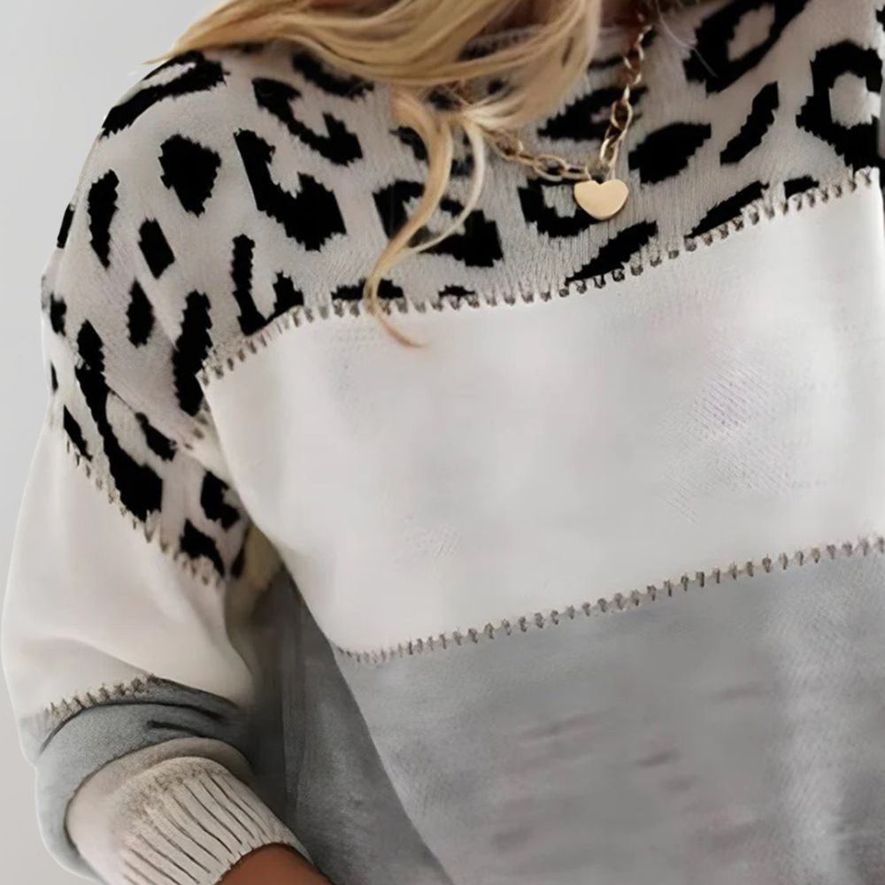Clara Domínguez | Jersey con estampado de leopardo