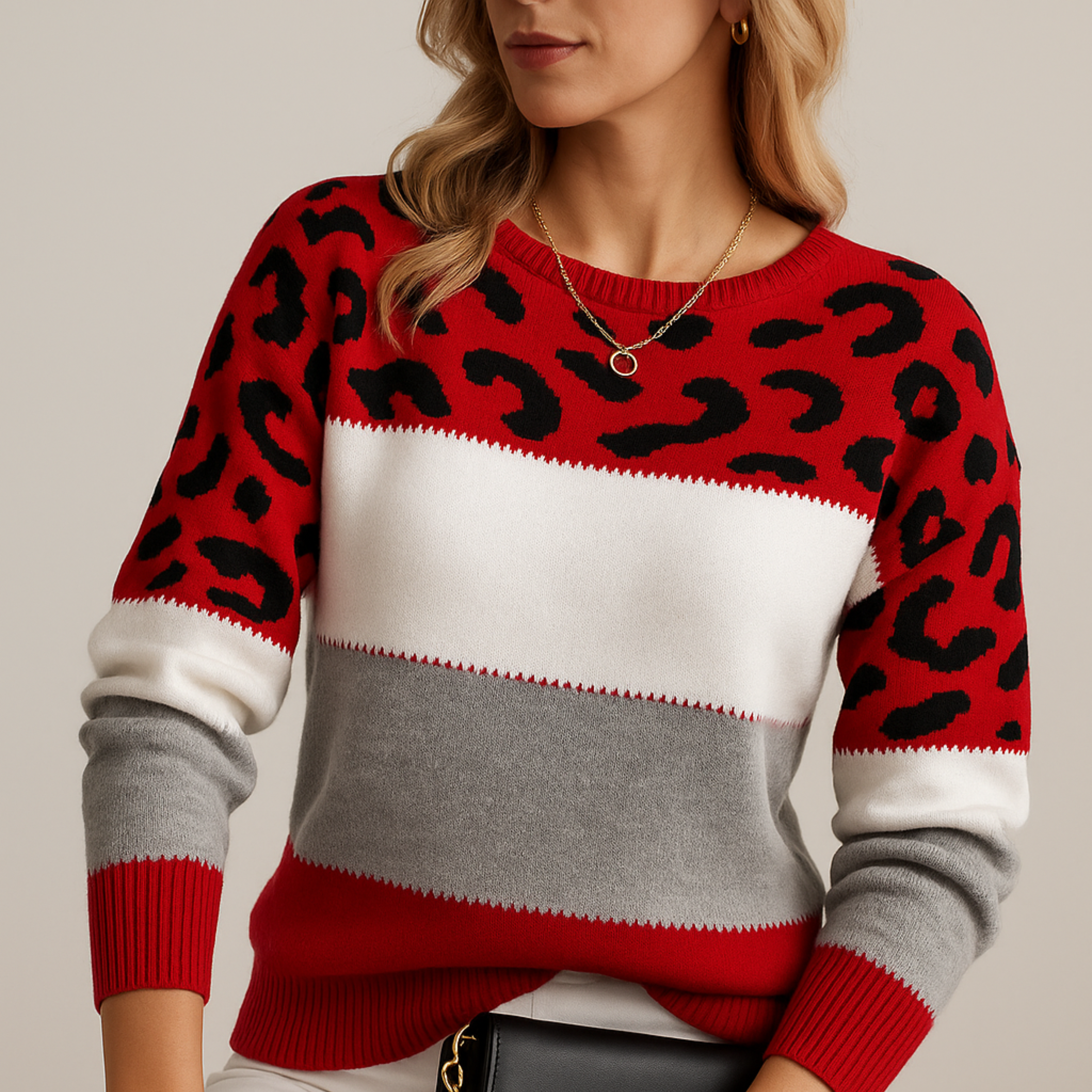 Clara Domínguez | Jersey con estampado de leopardo