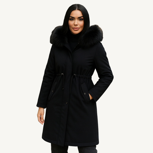 Clara Domínguez - Chaqueta de invierno para mujer con capucha y cuello suave