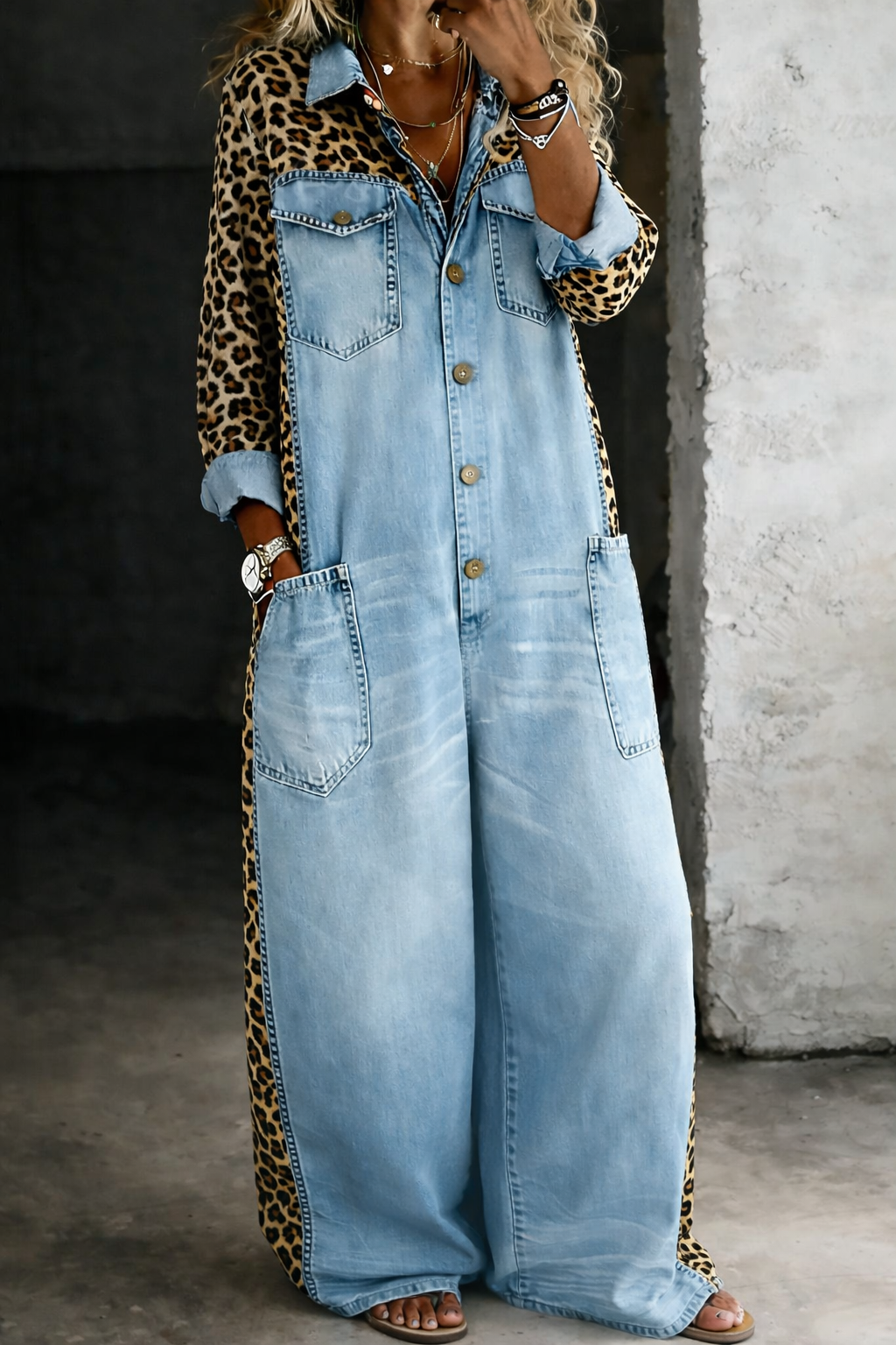 Amanda™ | Mono camisero en denim