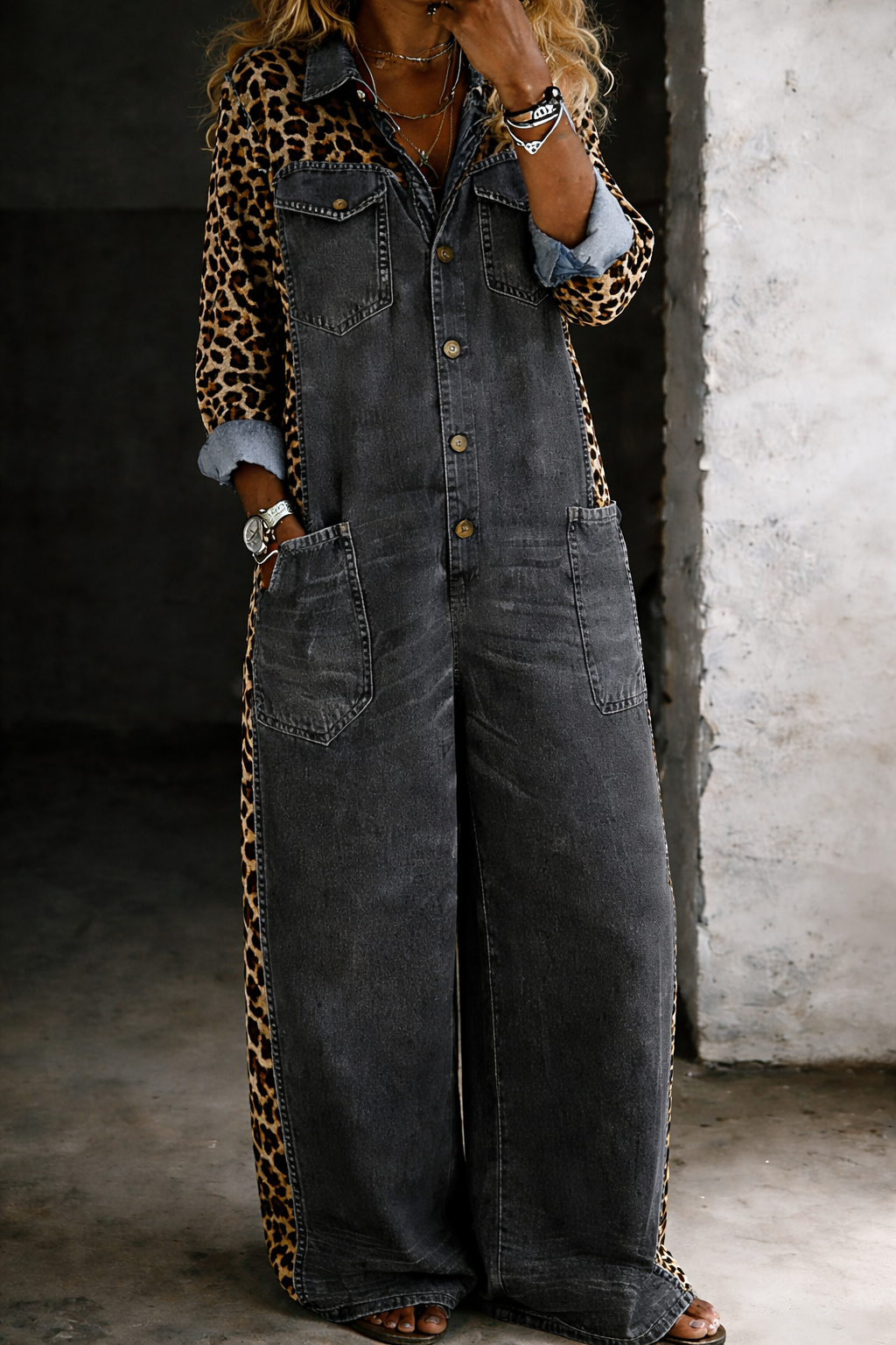 Amanda™ | Mono camisero en denim