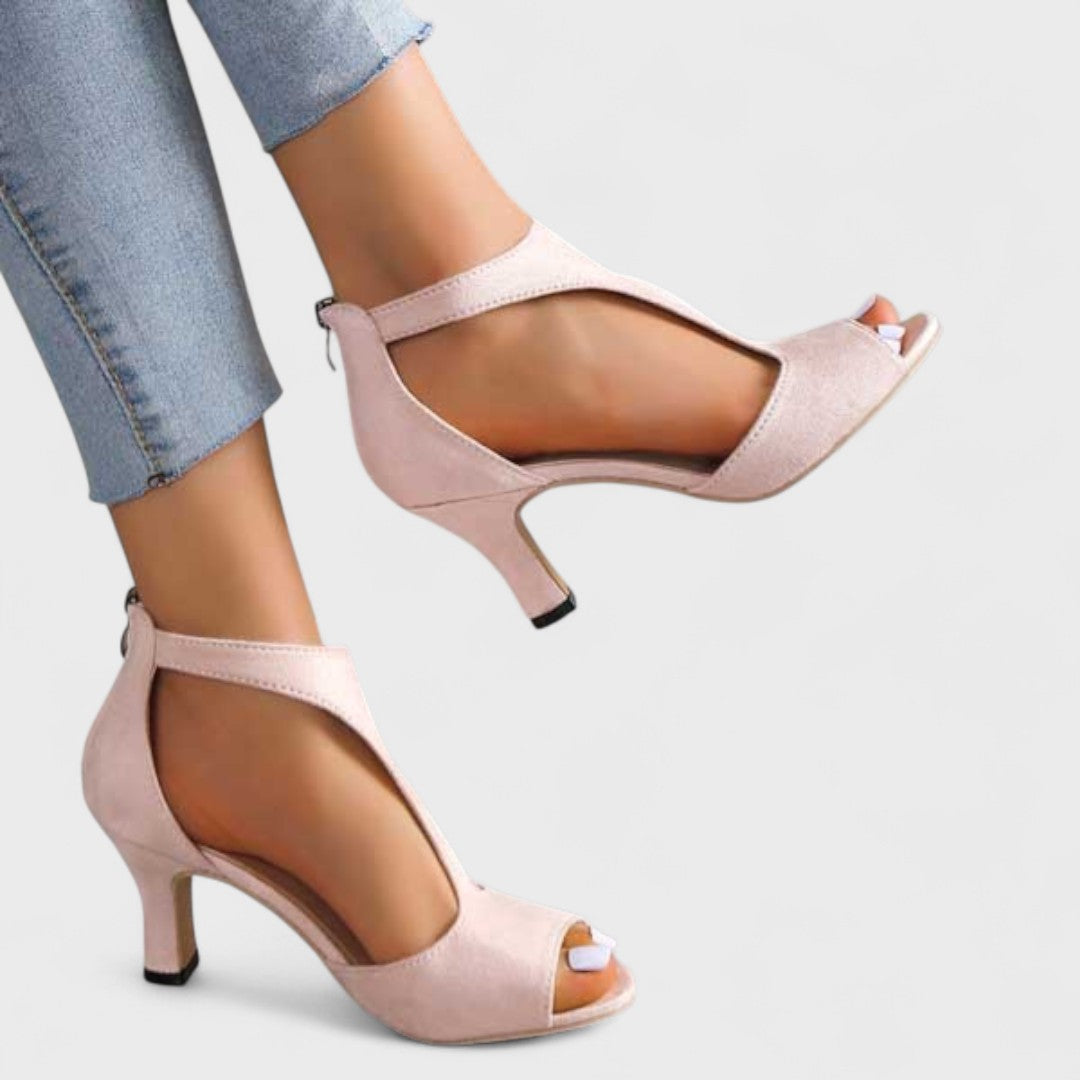 Zorine – Sandalias elegantes con tacón estable