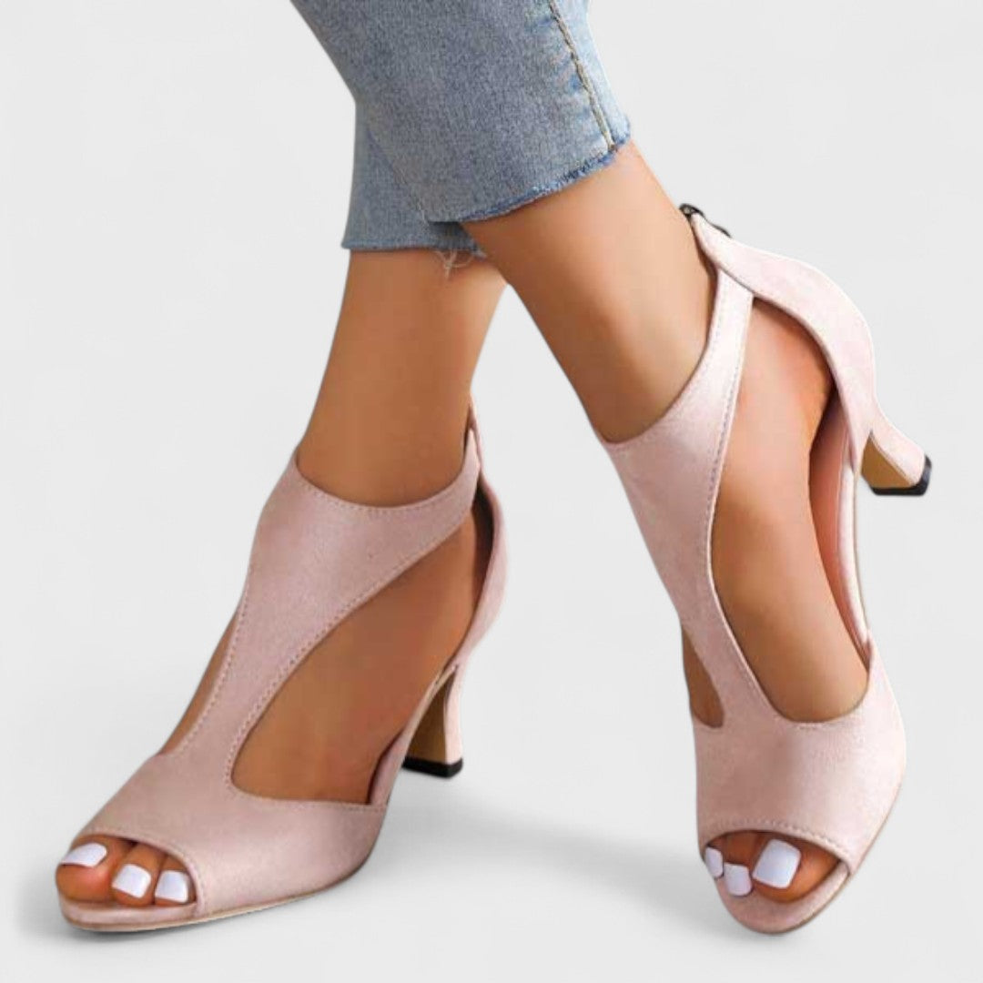 Zorine – Sandalias elegantes con tacón estable