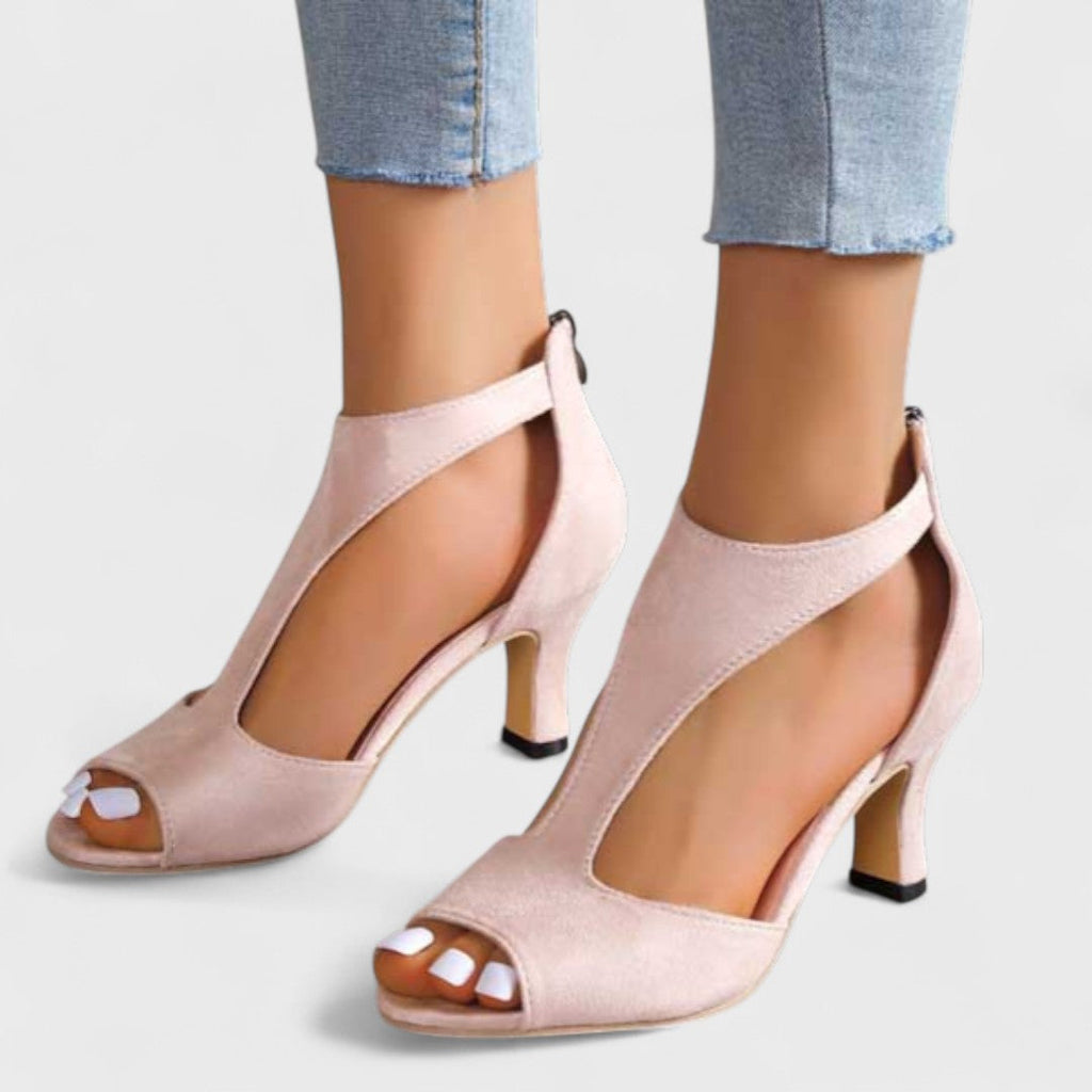 Zorine – Sandalias elegantes con tacón estable