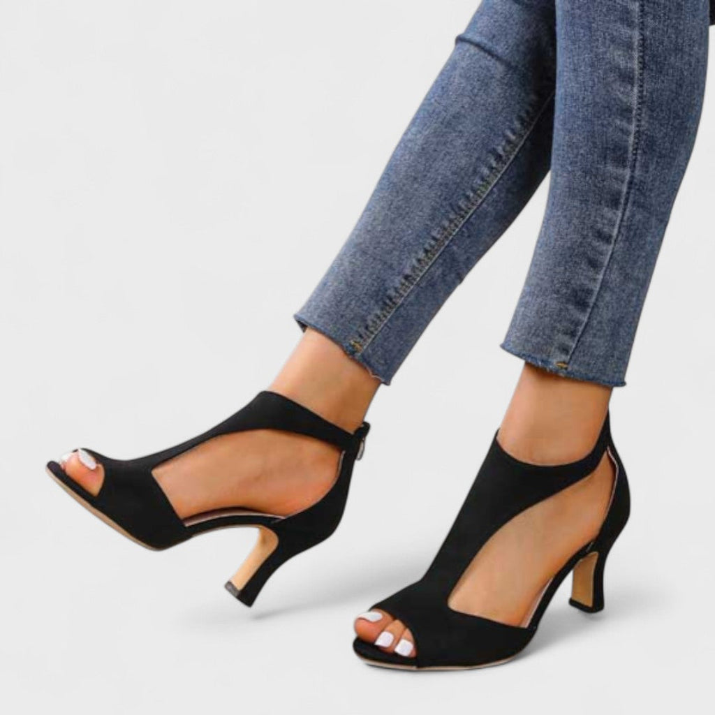 Zorine – Sandalias elegantes con tacón estable