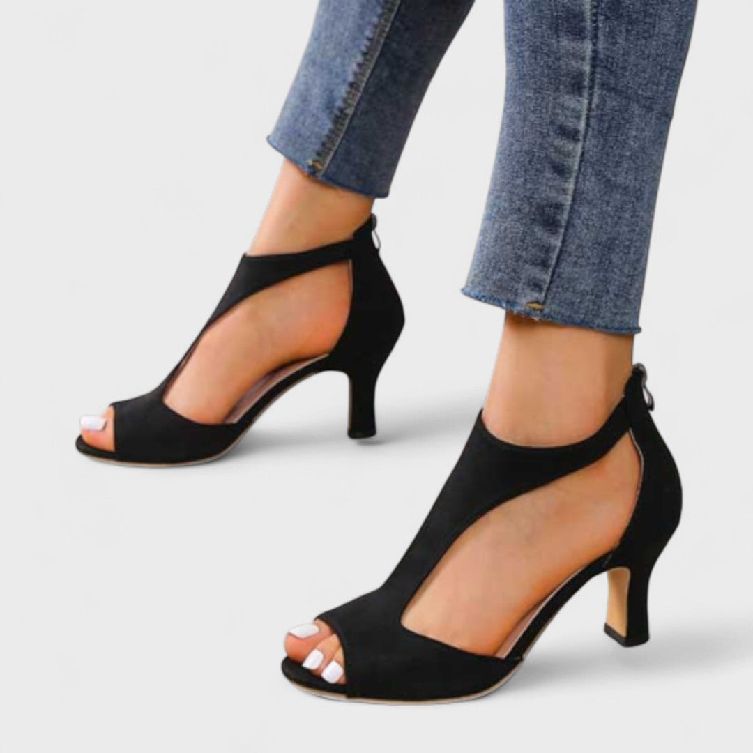 Zorine – Sandalias elegantes con tacón estable
