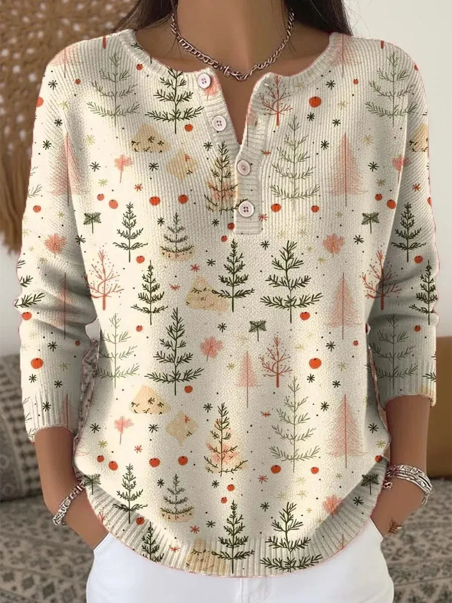 Manon | Jersey navideño cálido con estampado festivo