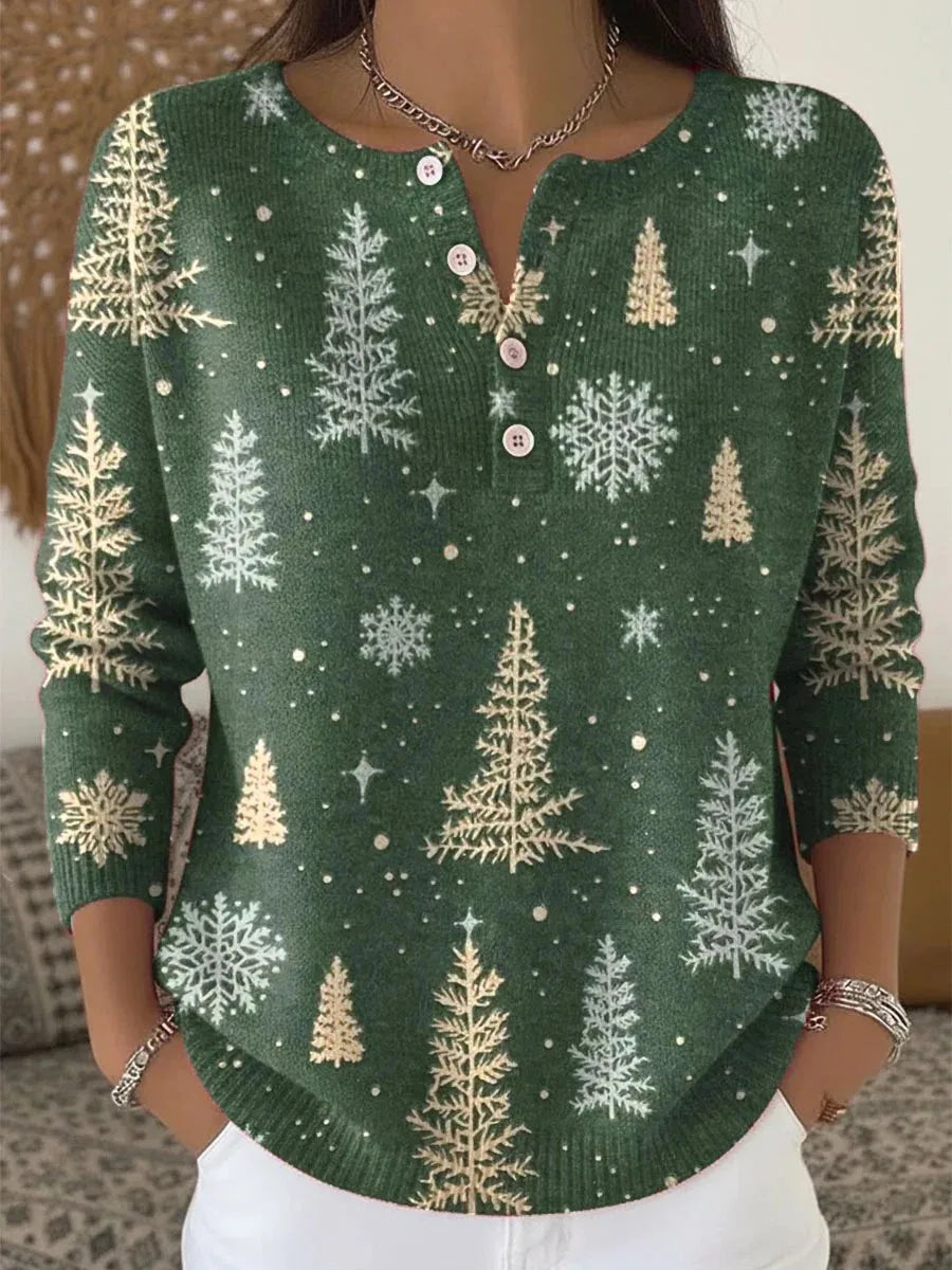 Manon | Jersey navideño cálido con estampado festivo