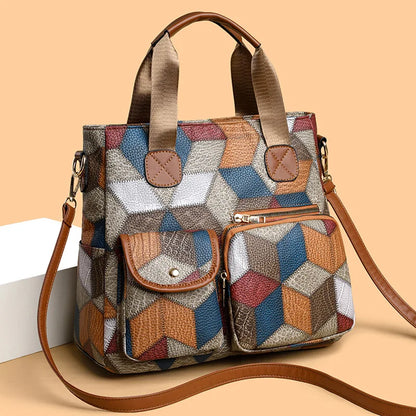 Clara Domínguez | Bolso de mano de piel mosaico