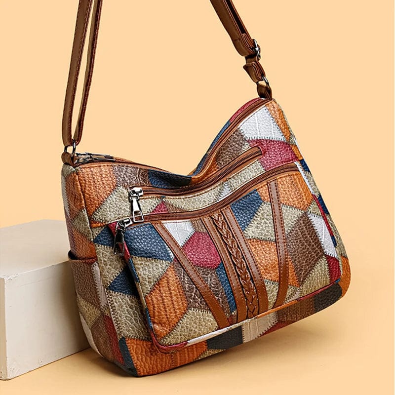 Clara Domínguez | Bolso de mano de piel mosaico