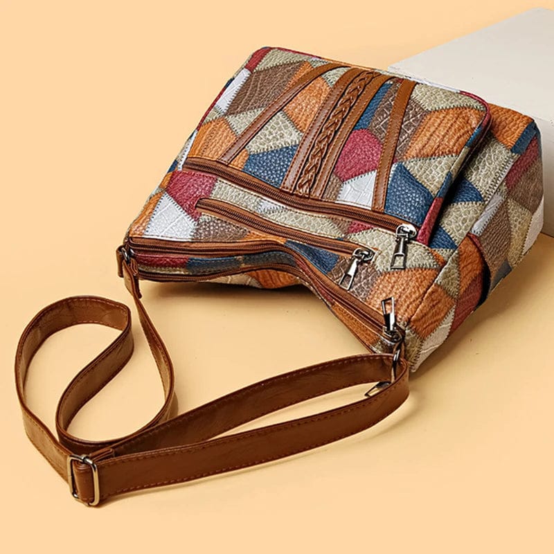 Clara Domínguez | Bolso de mano de piel mosaico