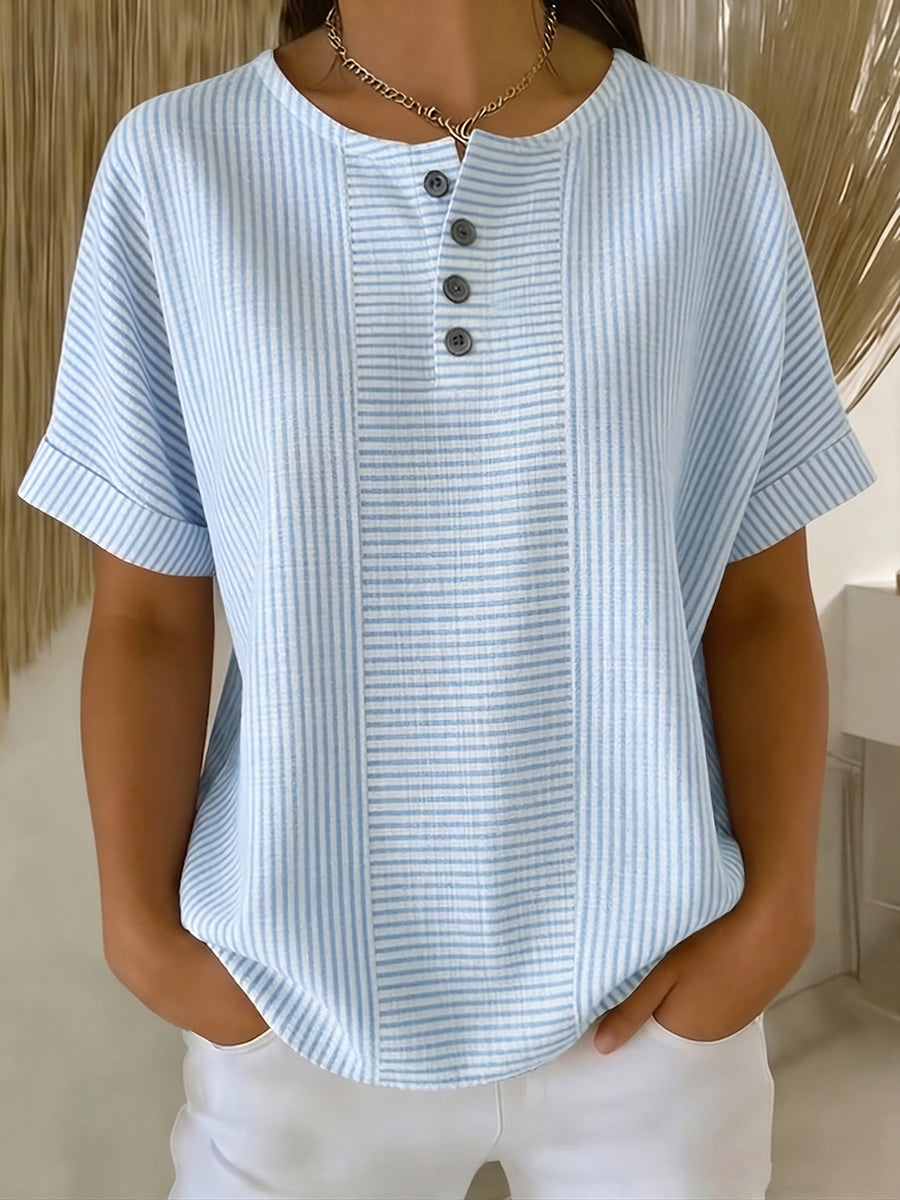 Bella | Blusa de rayas de corte relajado