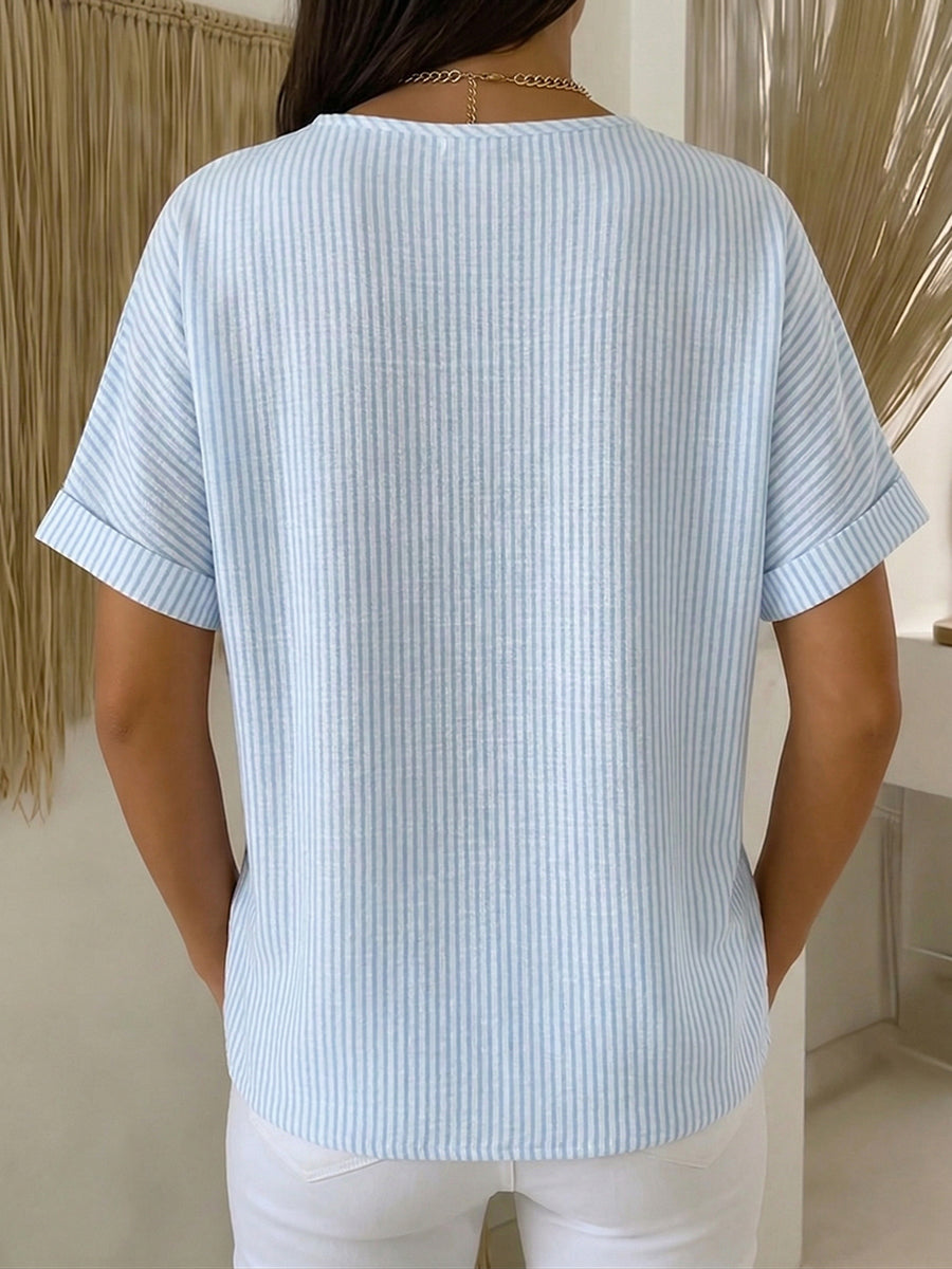 Bella | Blusa de rayas de corte relajado