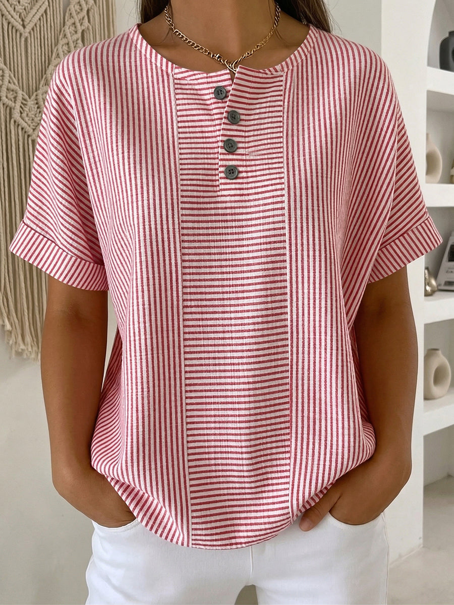 Bella | Blusa de rayas de corte relajado