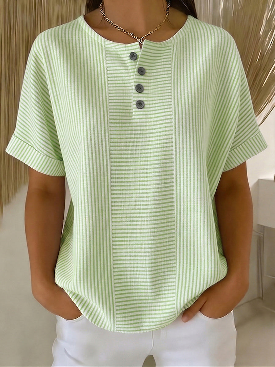 Bella | Blusa de rayas de corte relajado