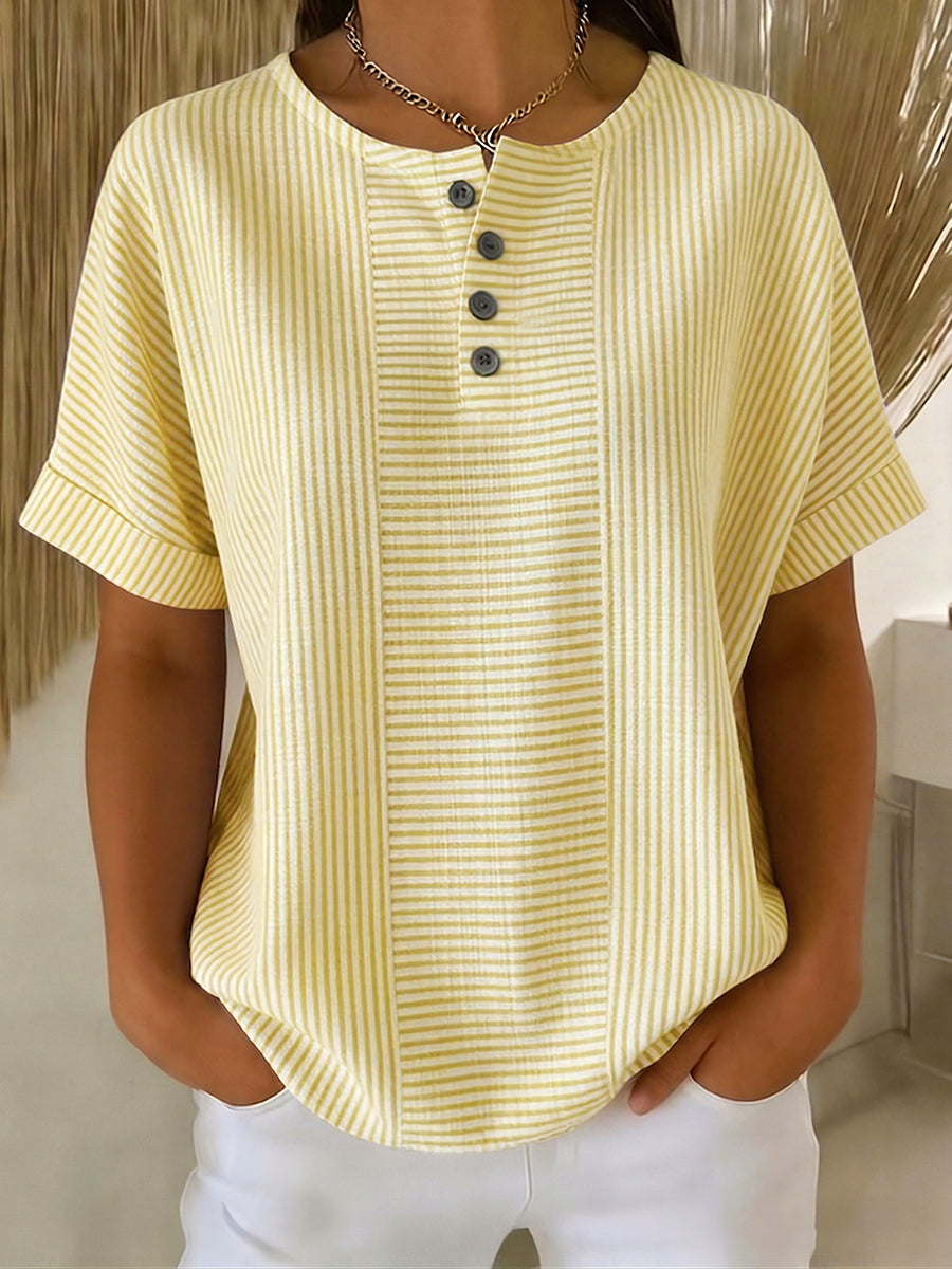 Bella | Blusa de rayas de corte relajado
