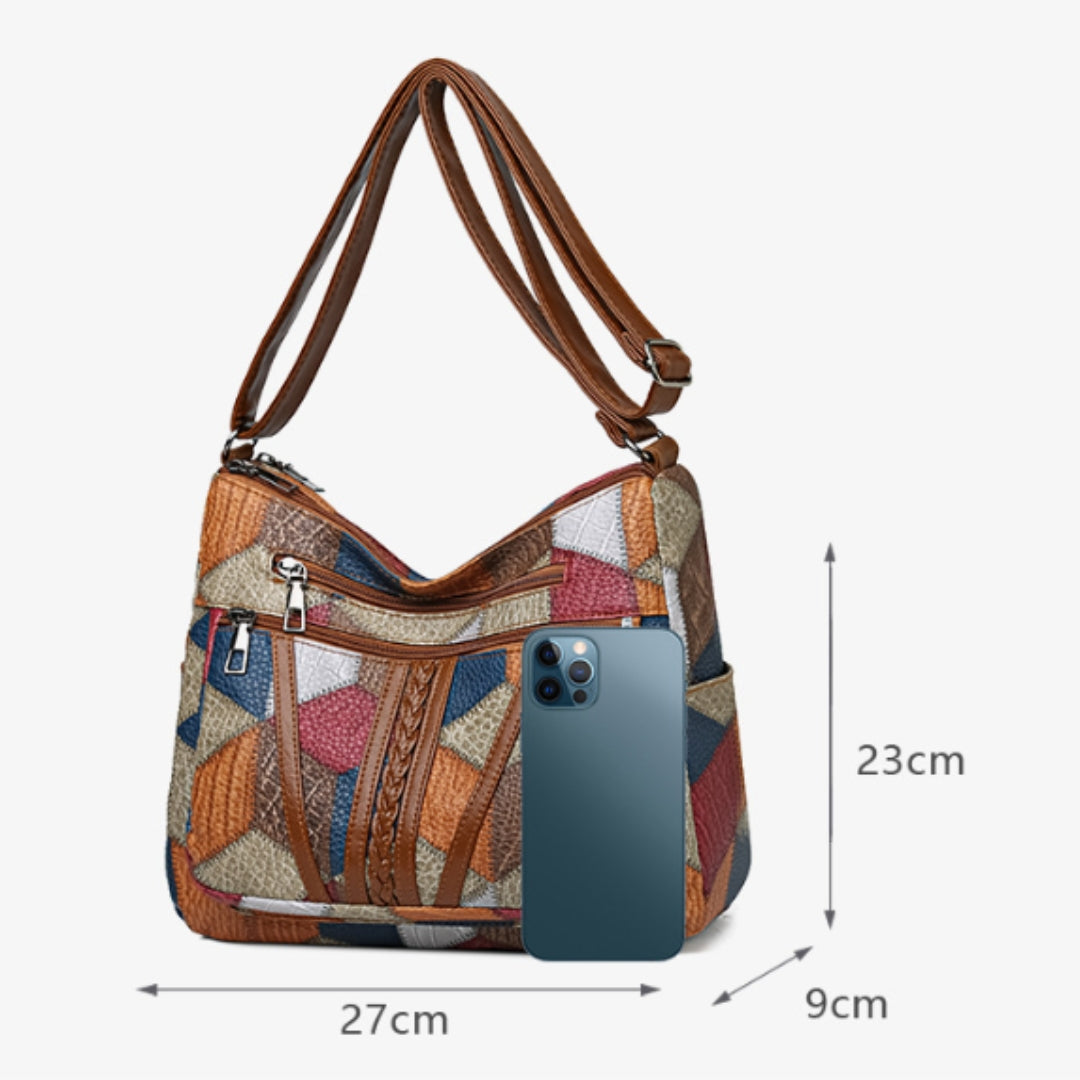 Clara Domínguez | Bolso de mano de piel mosaico