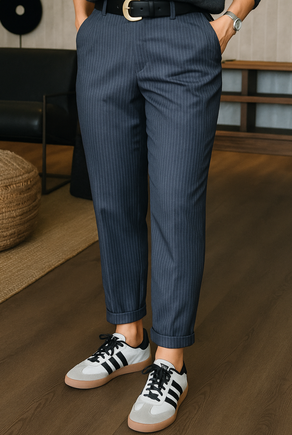 MATHILDA | PANTALONES ELEGANTE Y FLATTERING CON RAYAS